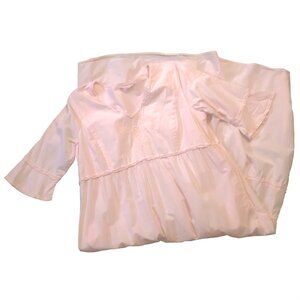 Soft Surroundings Anastasia Nightgown Womens XL Pink Cotton Cottagecore Peasant